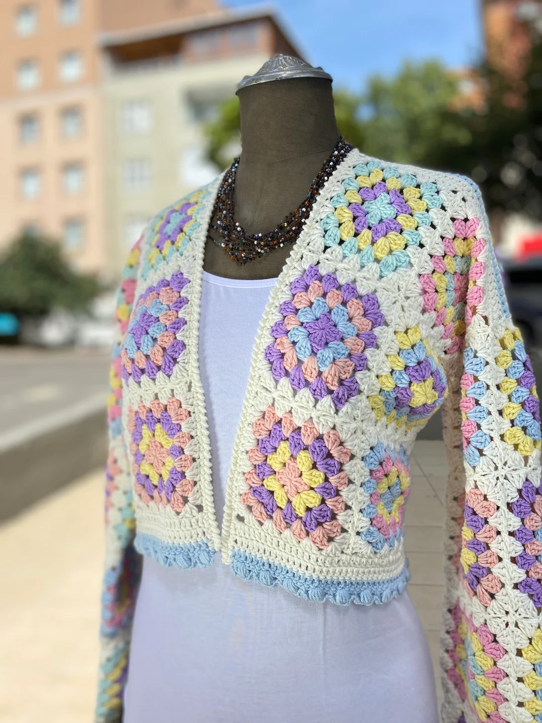 Woman Sweater Afghan Square Cardigan Over Size Cardigan - Etsy | Etsy (US)
