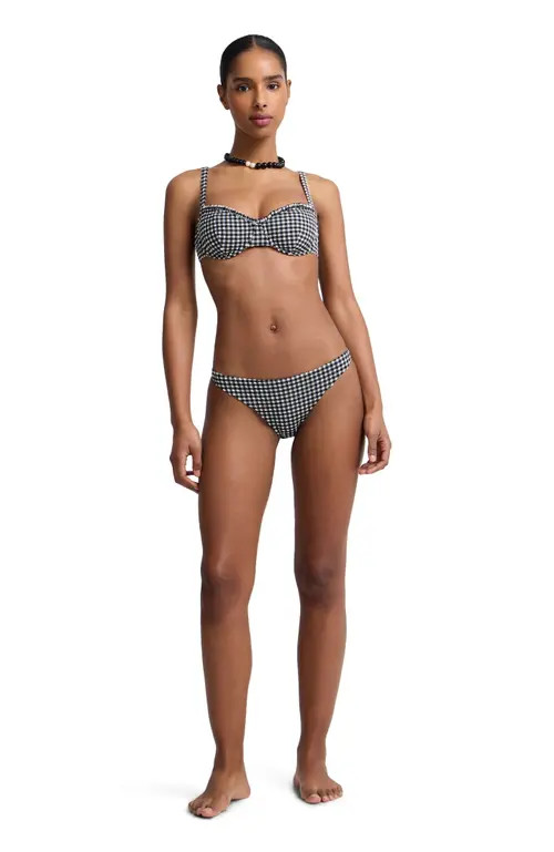 Onia Marilyn Underwire Bikini Top in Black/white at Nordstrom, Size Small | Nordstrom