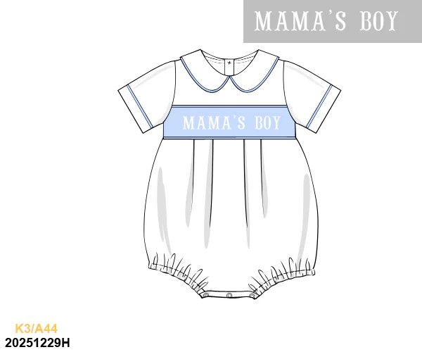 PRE SALE SHIPS APRIL(1-30): Mama's Boy White Bubble | Tutti Frutti Kids Co