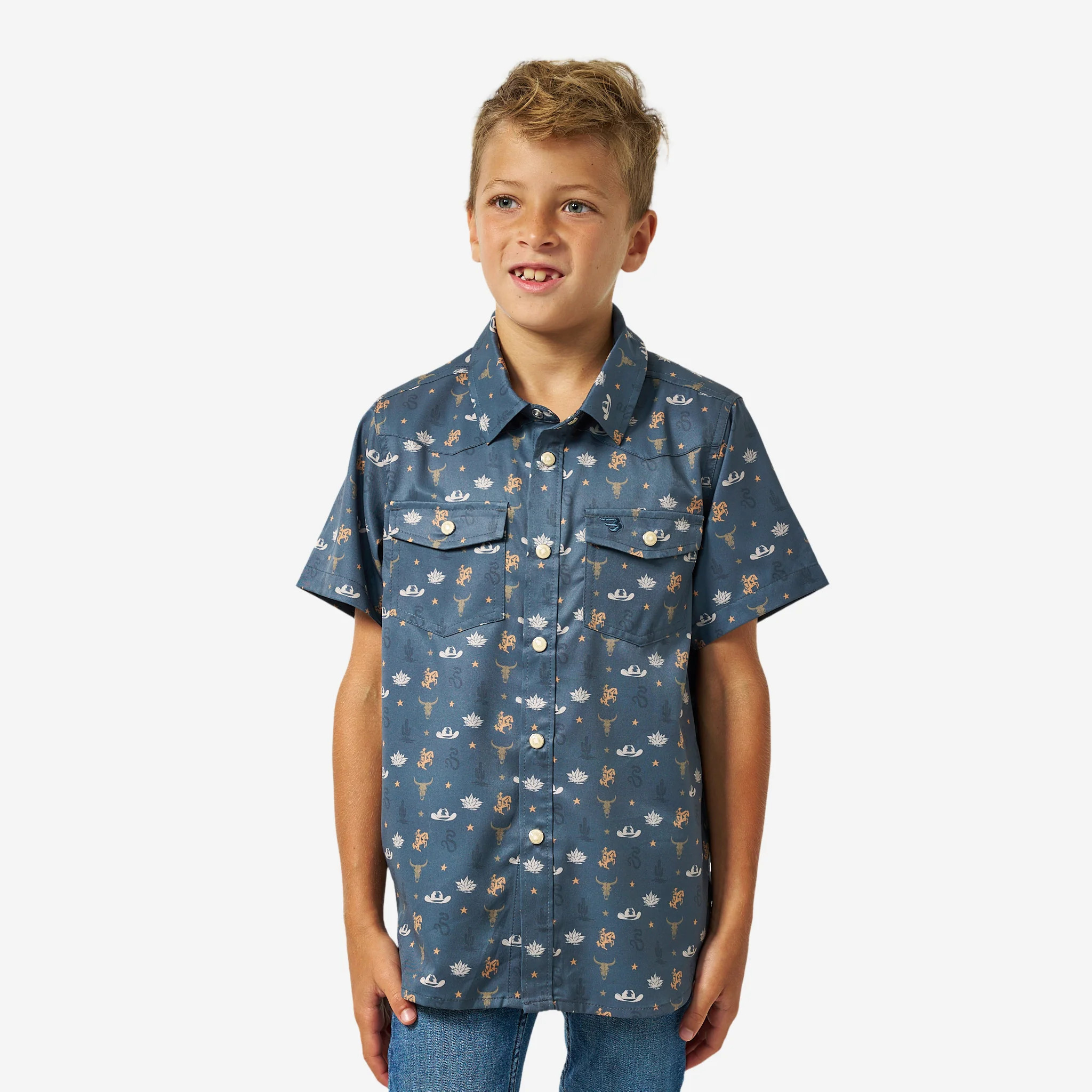 Youth Performance Western Shirt - Desert Night | BURLEBO