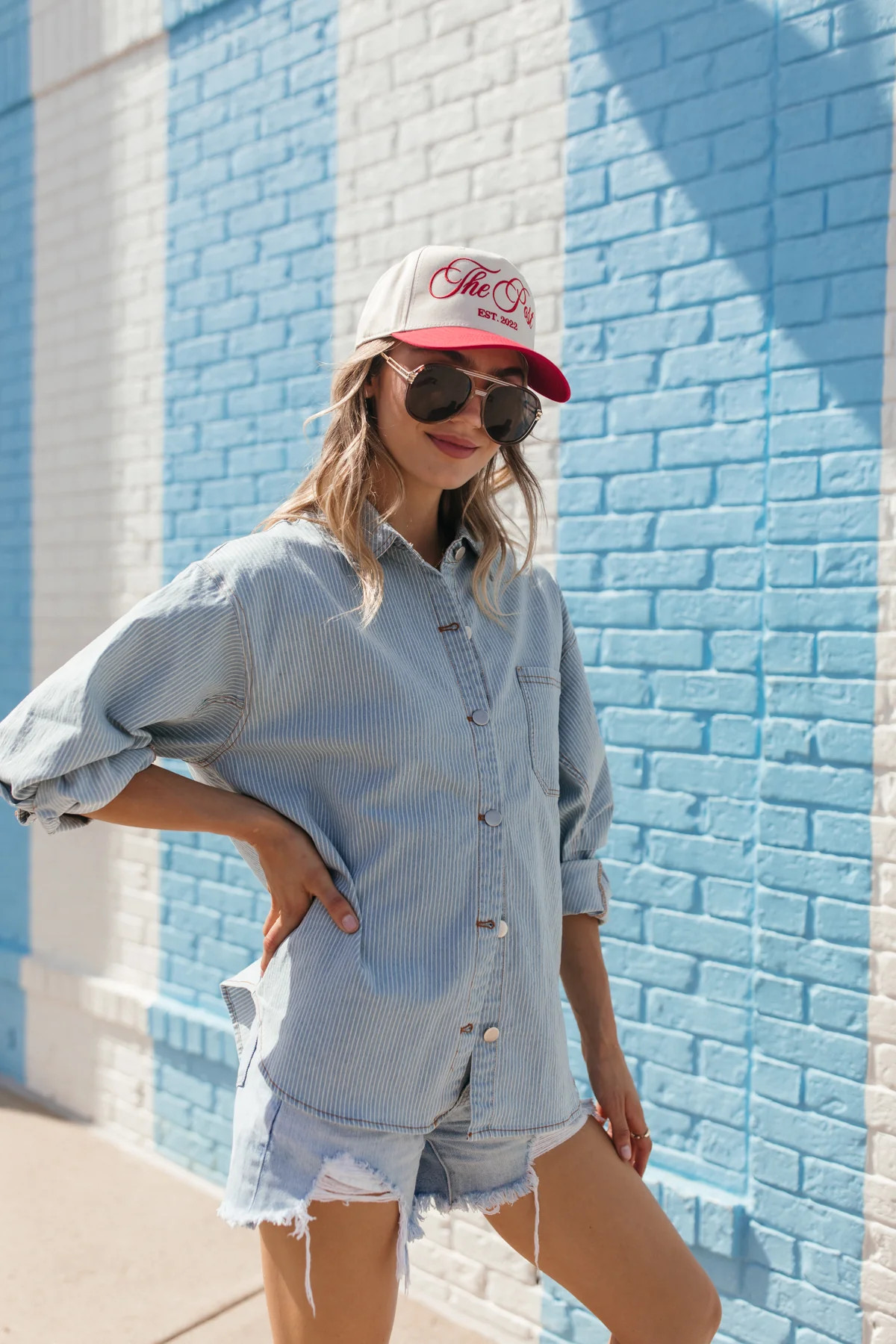 Denim Pinstripe Button Down | The Post