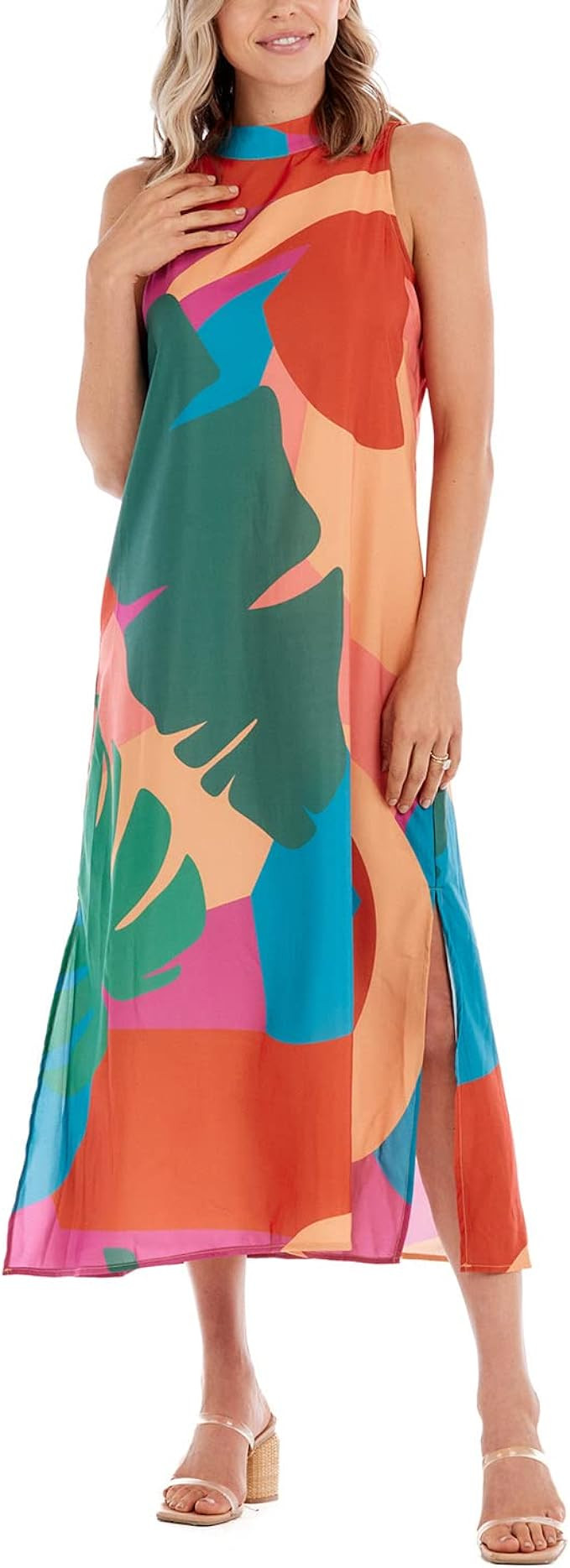 Mud Pie Women's Annie Mock-Neck Dress | Amazon (US)