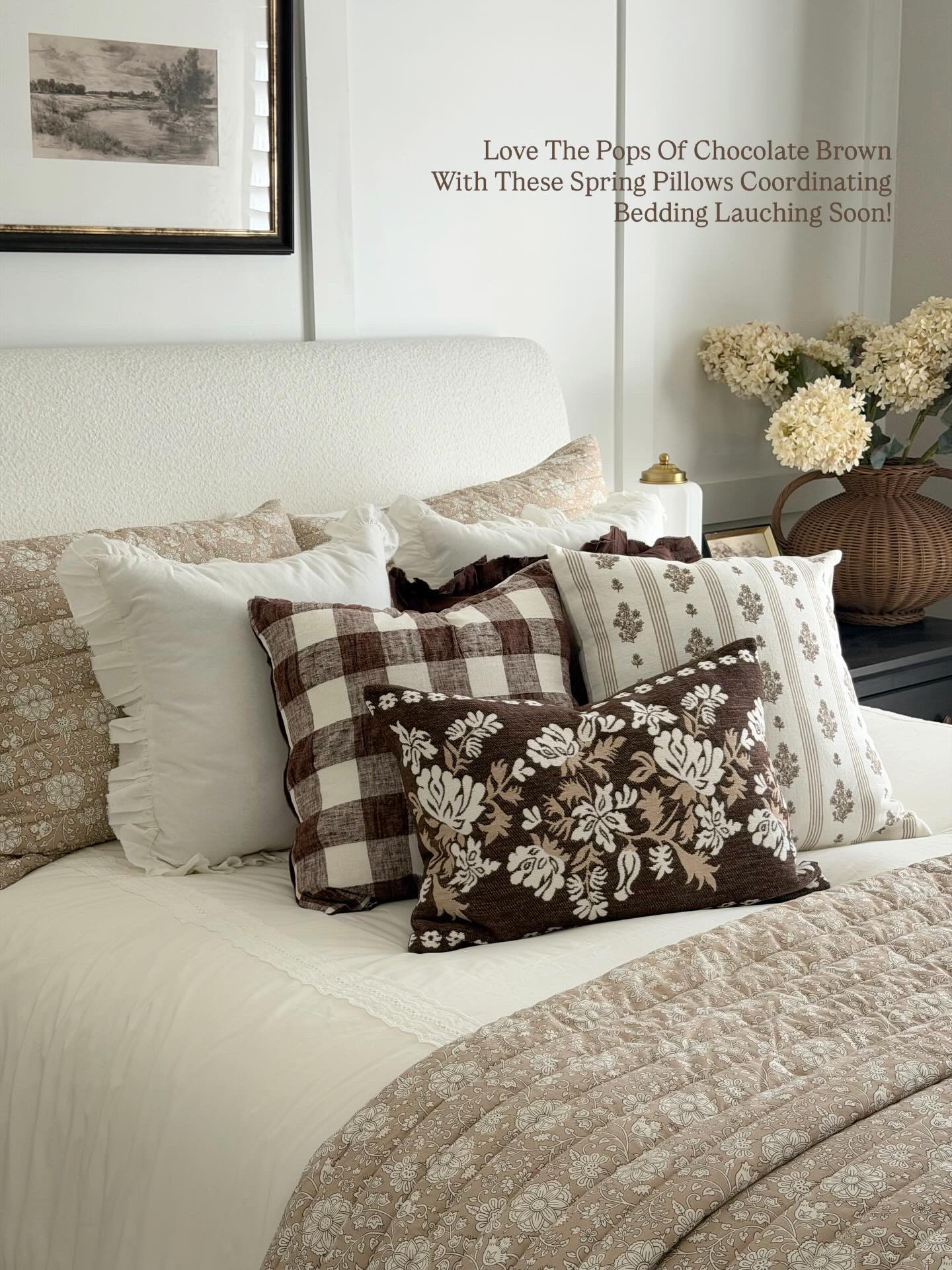 We LOVE this beautiful brown moment using our new spring pillows!!  

 #LTKSeasonal #LTKHome