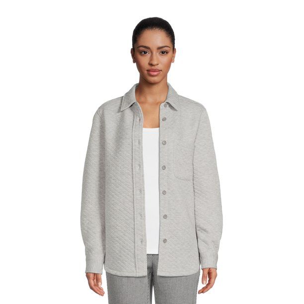 Time And Tru Women's Quilted Shacket | Walmart (US)