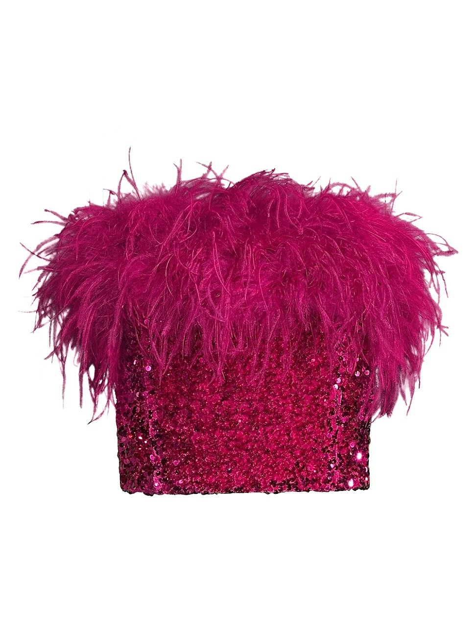 Women's Valeria Feather Top - Fuchsia - Size XS | Saks Fifth Avenue