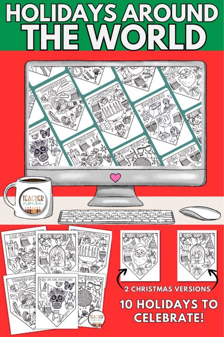 Looking for a fun way to celebrate Holidays Around the World? Check out these coloring pages for your next bulletin board, lesson plans, or office decor! 

#LTKHoliday #LTKSeasonal #LTKkids