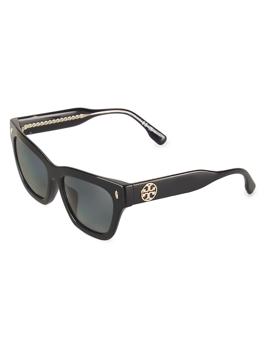 Women's 54MM Rectangular Sunglasses - Dark Grey Black | Saks Fifth Avenue