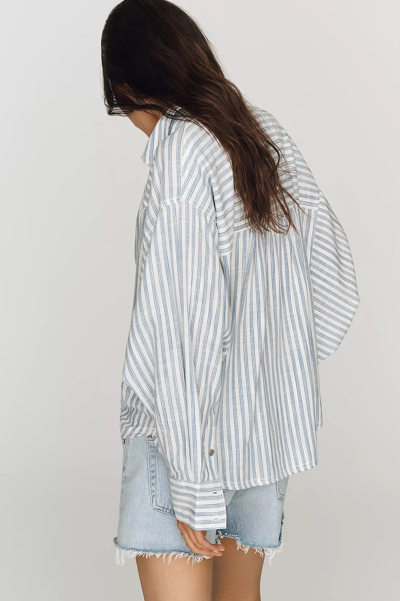 Pilcro Issy Batwing Buttondown Shirt | Anthropologie (US)