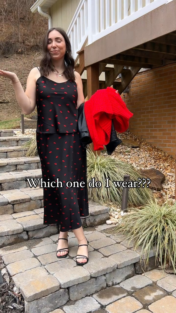 Valentine’s Day date night outfit! Last minute-friendly, target pickup available! Two piece silk dress outfit, tank and skirt with black heels! 🖤❤️💋

Cute festive skirt Valentine’s Day outfit with lips for VDay! 💋

#LTKParties #LTKFindsUnder50 #LTKMostLoved