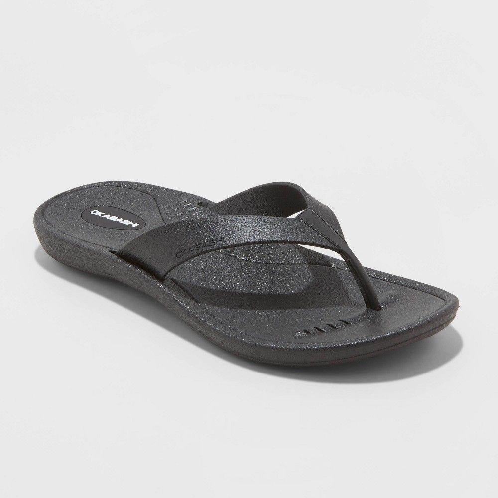 Women's Breeze Sustainable Flip Flop Sandals - Okabashi - Black M(6.5-7.5) | Target