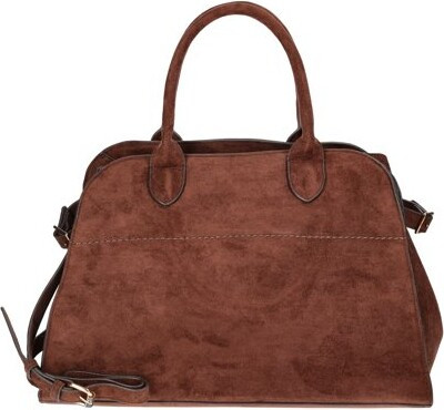 Time and Tru Women's Sage Satchel Soft Faux Suede Tote Bag, Chocolate | Walmart (US)