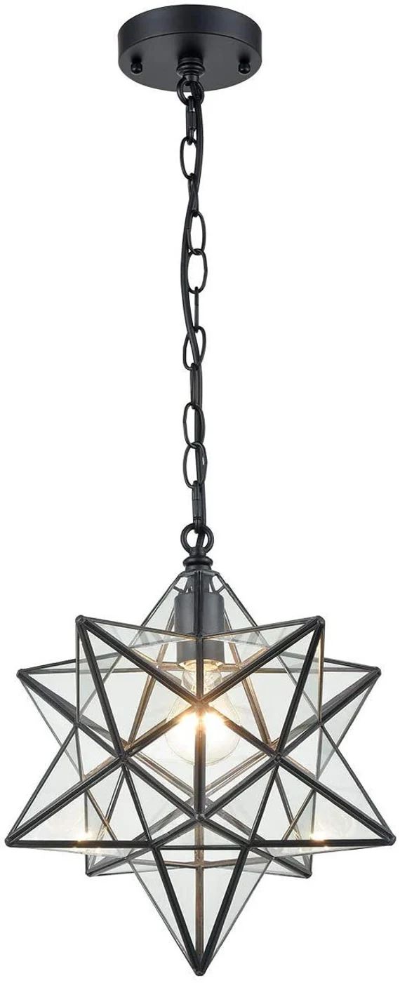 Moravian Star style 1 light Pendant Light Clear Glass Shade Hanging Star Light | Etsy (CAD)