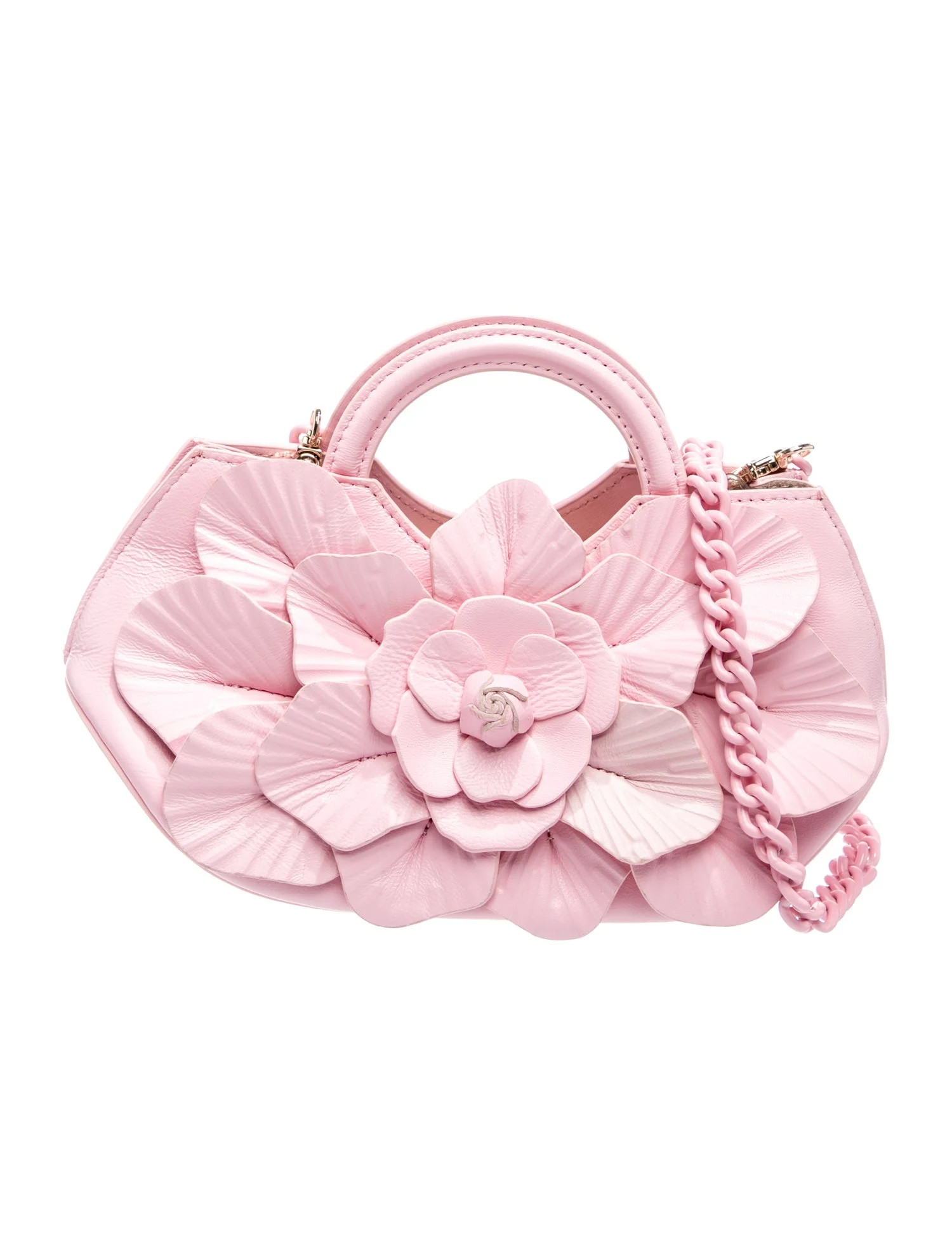Anne Fontaine Leather Shoulder Bag - Pink Mini Bags, Handbags - ANF46072 | The RealReal | The RealReal