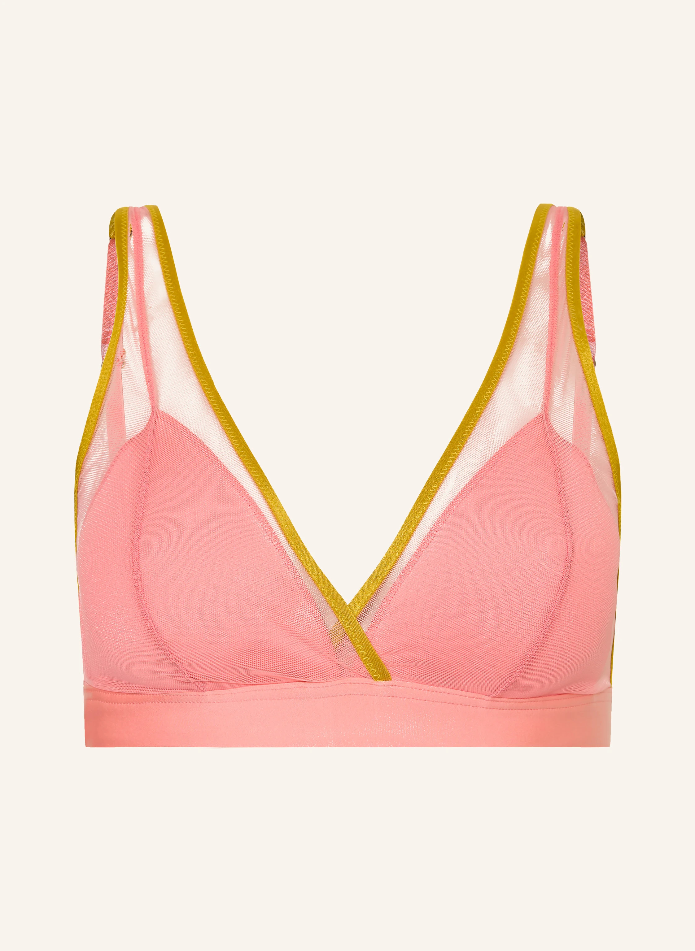 mey Triangel-BH Serie POETRY ALMOST SHEER in lachs / dunkelgelb | Breuninger (DACH)