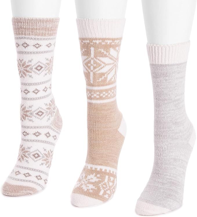 MUK LUKS womens Women's Boot Socks 3-pk | Amazon (US)