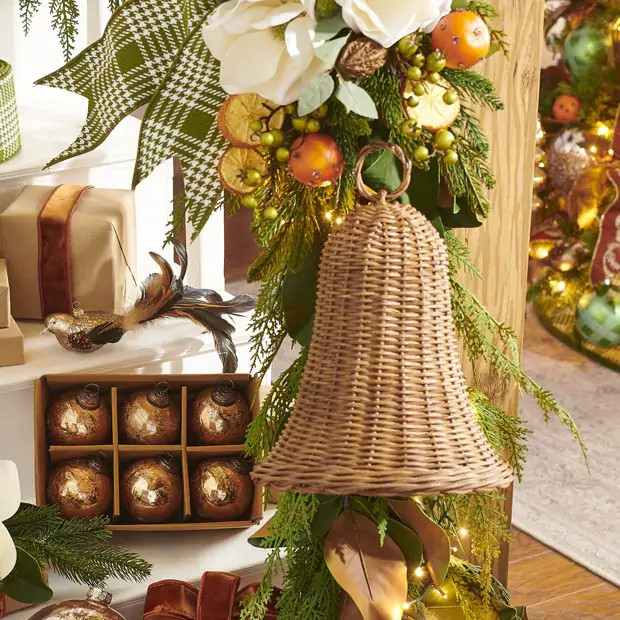 Decorative Wicker Bell | Antique Farm House