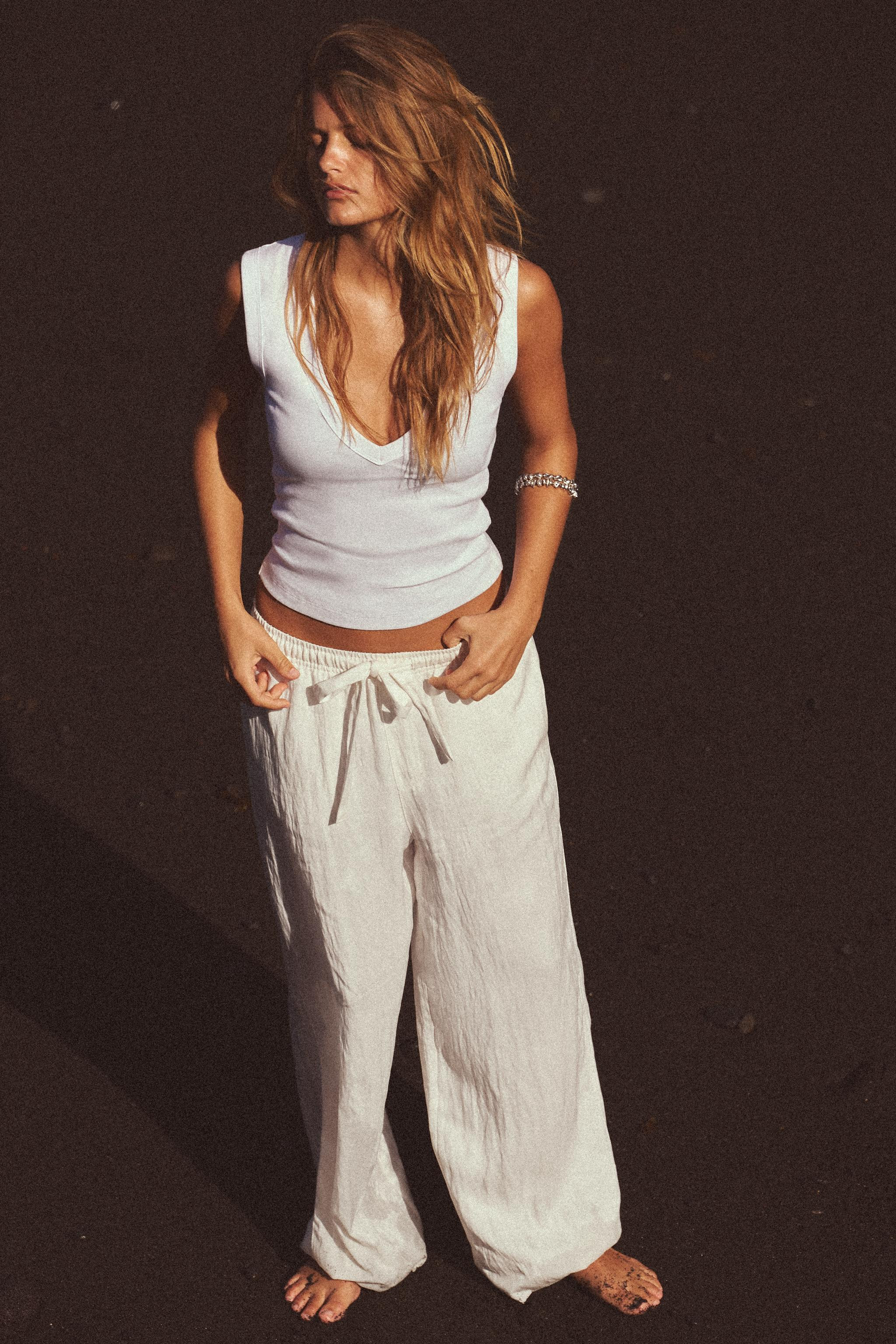 STRAIGHT TROUSERS WITH DRAWSTRING | Zara UK