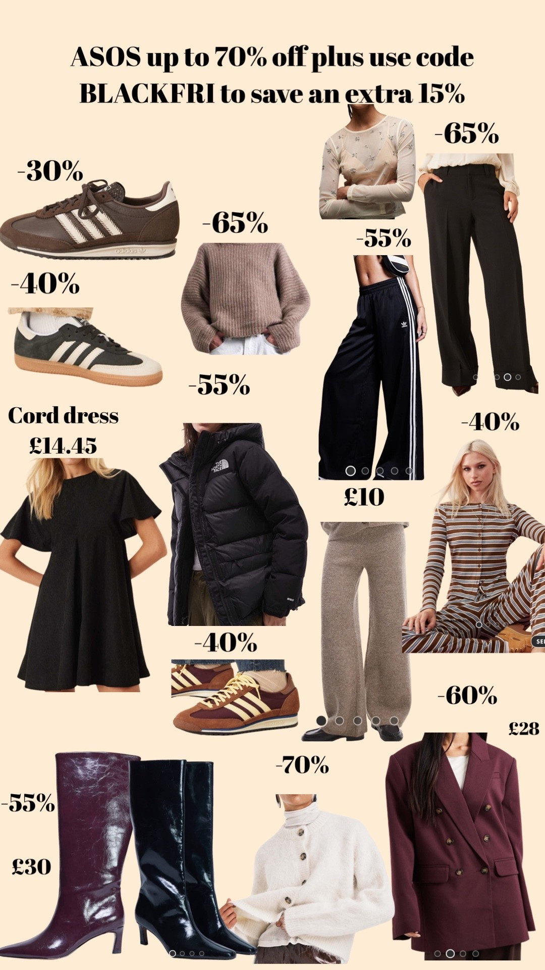 ASOS Black Friday - up to 70% off plus save an extra 15% with code BLACKFRI ❤️