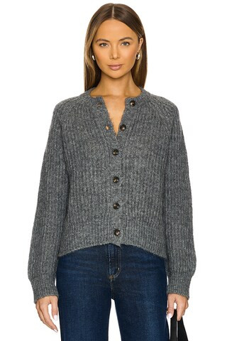 Ibona Cable Cardigan in Dark Heather Grey | Revolve Clothing (Global)