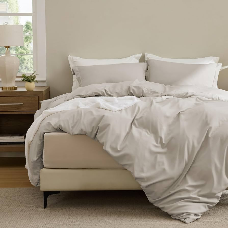 Bedsure Duvet Cover with Fitted Sheet Queen - Warm Deep Pocket, Hotel Luxury Soft Double Brushed ... | Amazon (US)