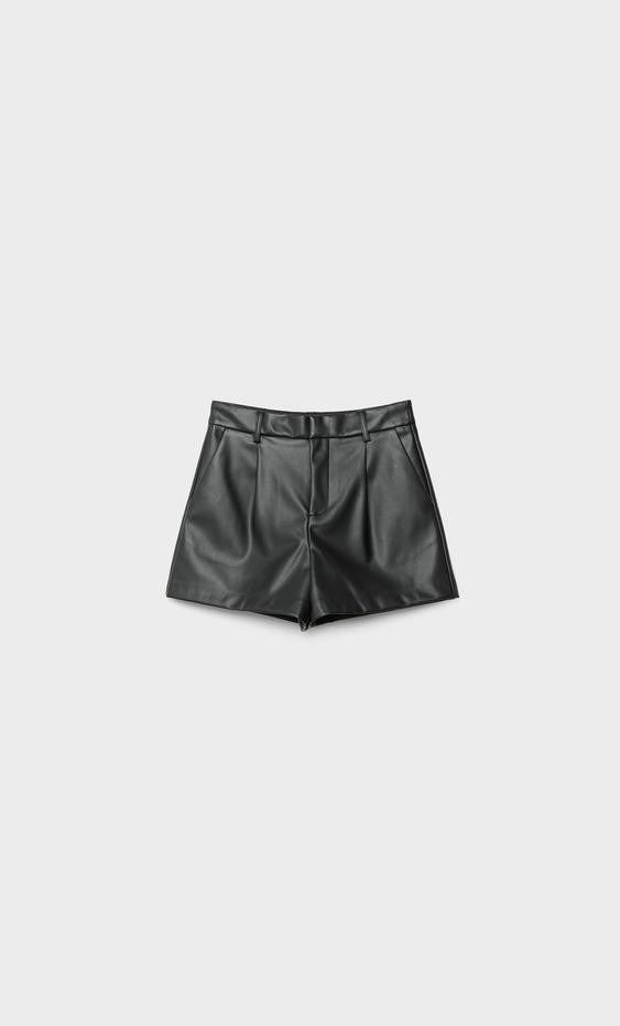 Faux leather shorts | Stradivarius (UK)