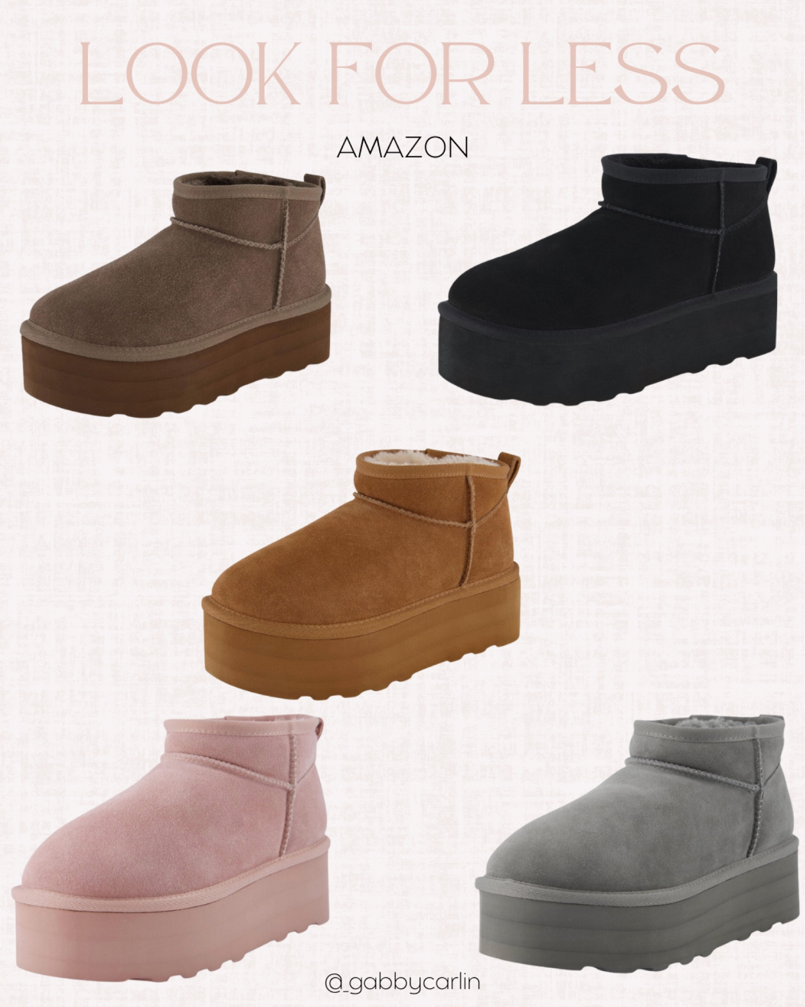 Look for less, amazon, booties, boots, Ugg lookalike, platform, fur lined, affordable fashion, trending 

#LTKSeasonal #LTKshoecrush #LTKstyletip