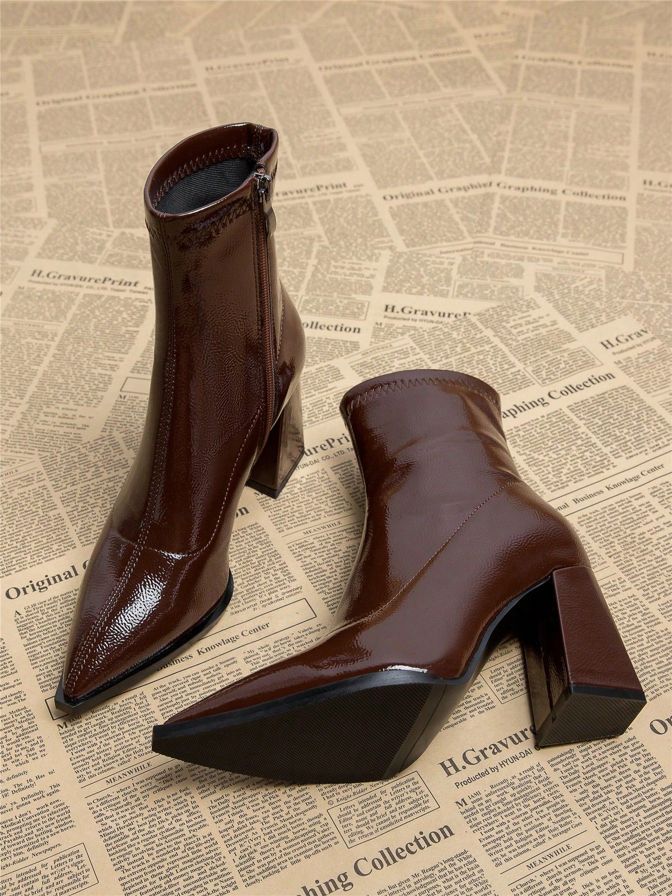Women's Elegant Chunky Heel High-heeled Ankle Boots | SHEIN