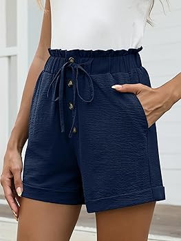ANRABESS Womens Shorts Casual Summer High Waisted Elastic Drawstring Comfy Lounge Wide Leg Short ... | Amazon (US)