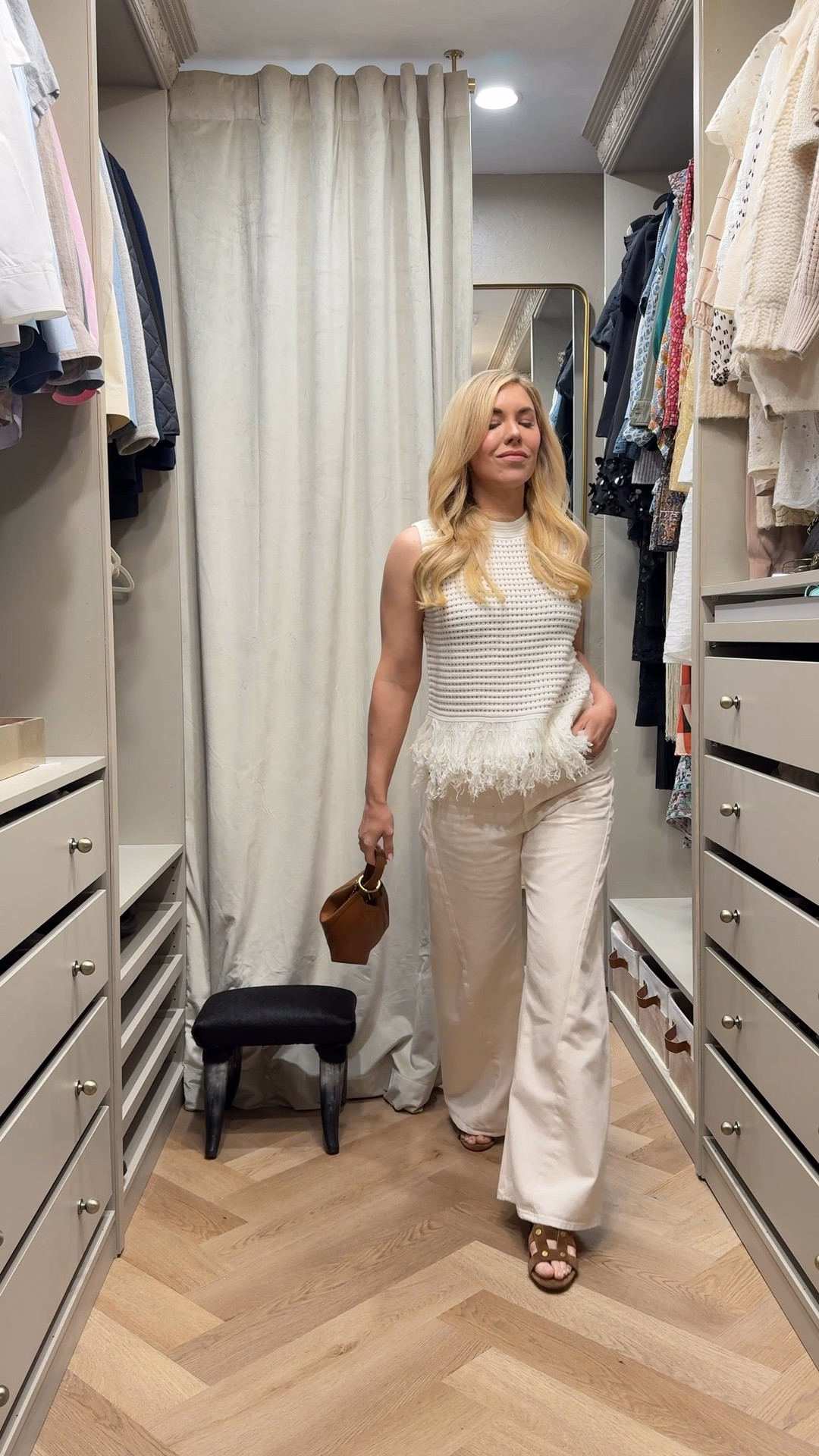 Love the shape of these twist jeans. 
I sized down (there’s no stretch) I’m in 26 instead of my usual 25
Green necklace selling out!!

#LTKgrwm #LTKdayinmylife #LTKootd