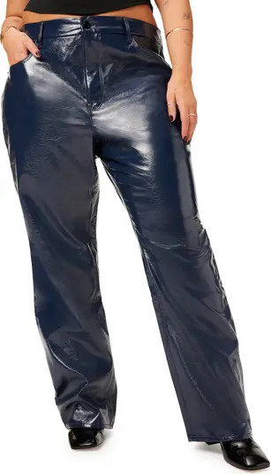 Good American Good '90s Vinyl Straight Leg Pants | Nordstromrack | Nordstrom Rack