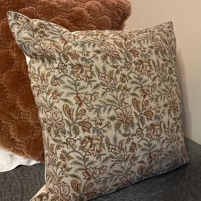 Designer Pillow Cover in Olive Green Textured Cotton Linen Cushion Case Classic Elegant Decorativ... | Etsy (US)