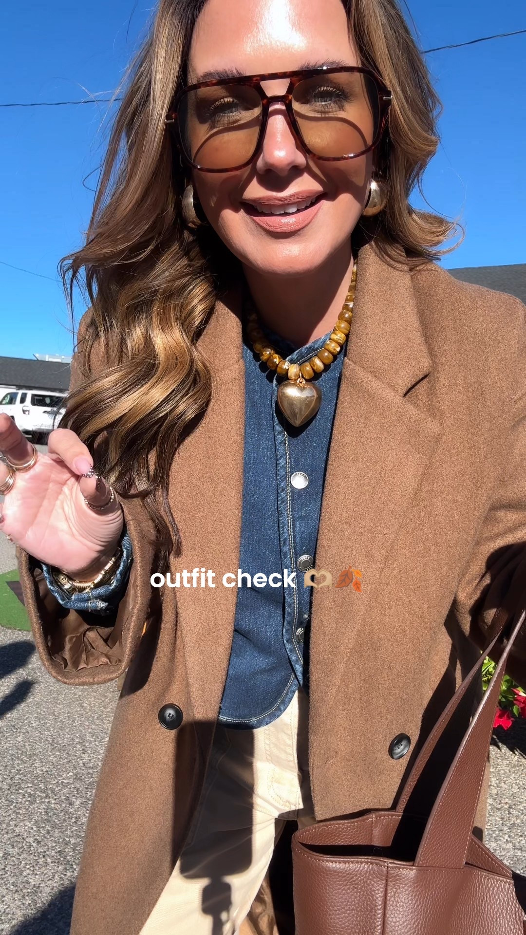 Last outfit of the day!!! 
Wearing this denim jacket and comfy khaki denim pants!!!! Wearing size small in top & size 6/28 in the pants. 
My scarf is from Amazon. 
Bella’s cute outfit is from Amazon too! 

#LTKOver40 #LTKFindsUnder50 #LTKSeasonal