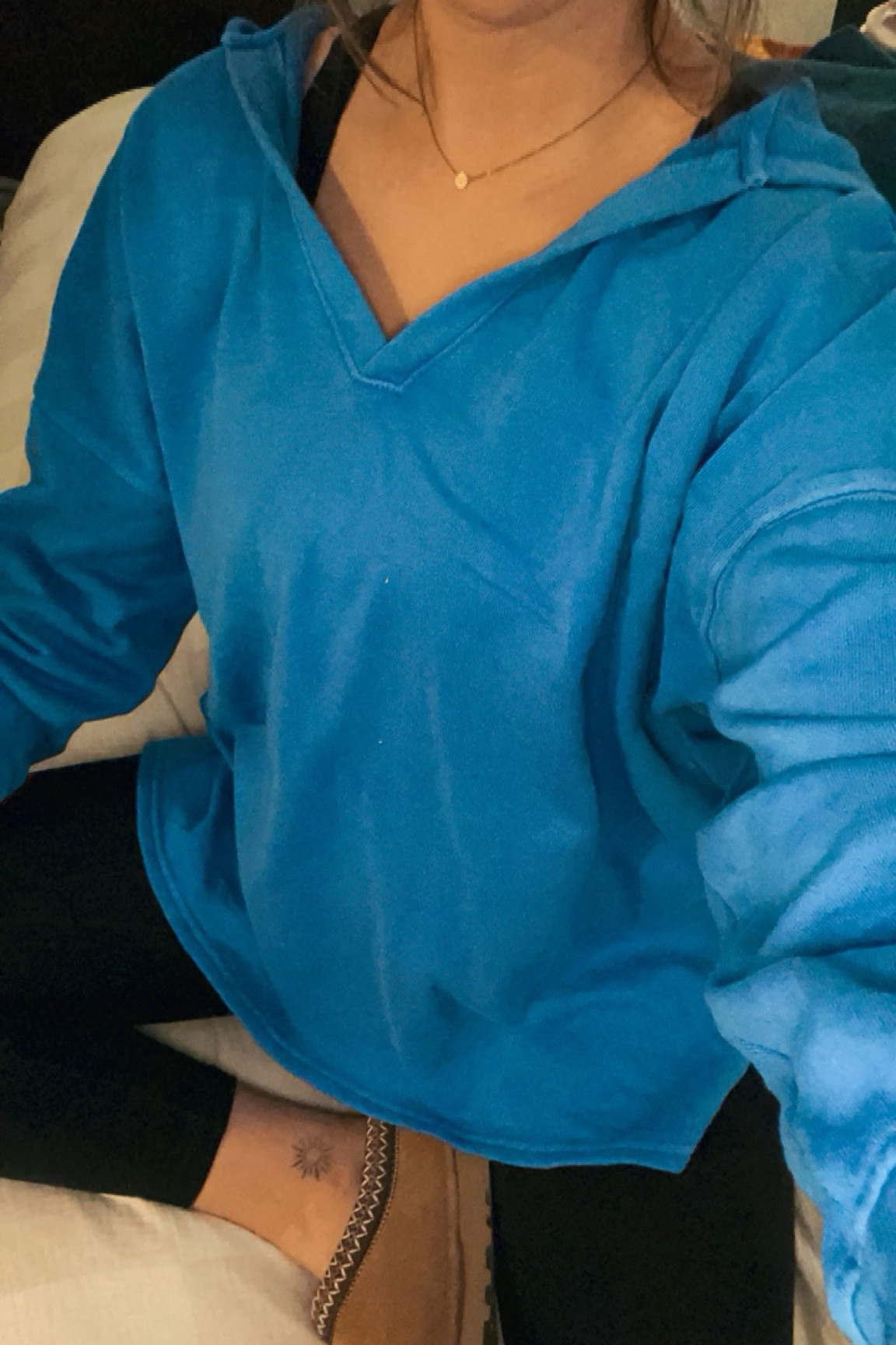 Old Navy Oversized French-Terry Tunic hoodie 
On SALE!!!
Wearing size medium for an extra oversized look

#LTKSeasonal #LTKSpringSale #LTKsalealert