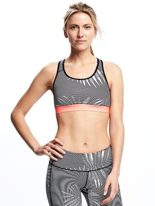 Go-Dry Racerback Medium Support Sports Bra for Women | Old Navy US
