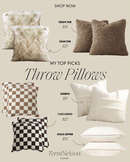 Throw pillows / fall home decor / fall home / cozy home decor / amazon finds / neutral home decor / checker print pillows / Sherpa pillows / boucle pillows 

#LTKHoliday #LTKhome #LTKSeasonal