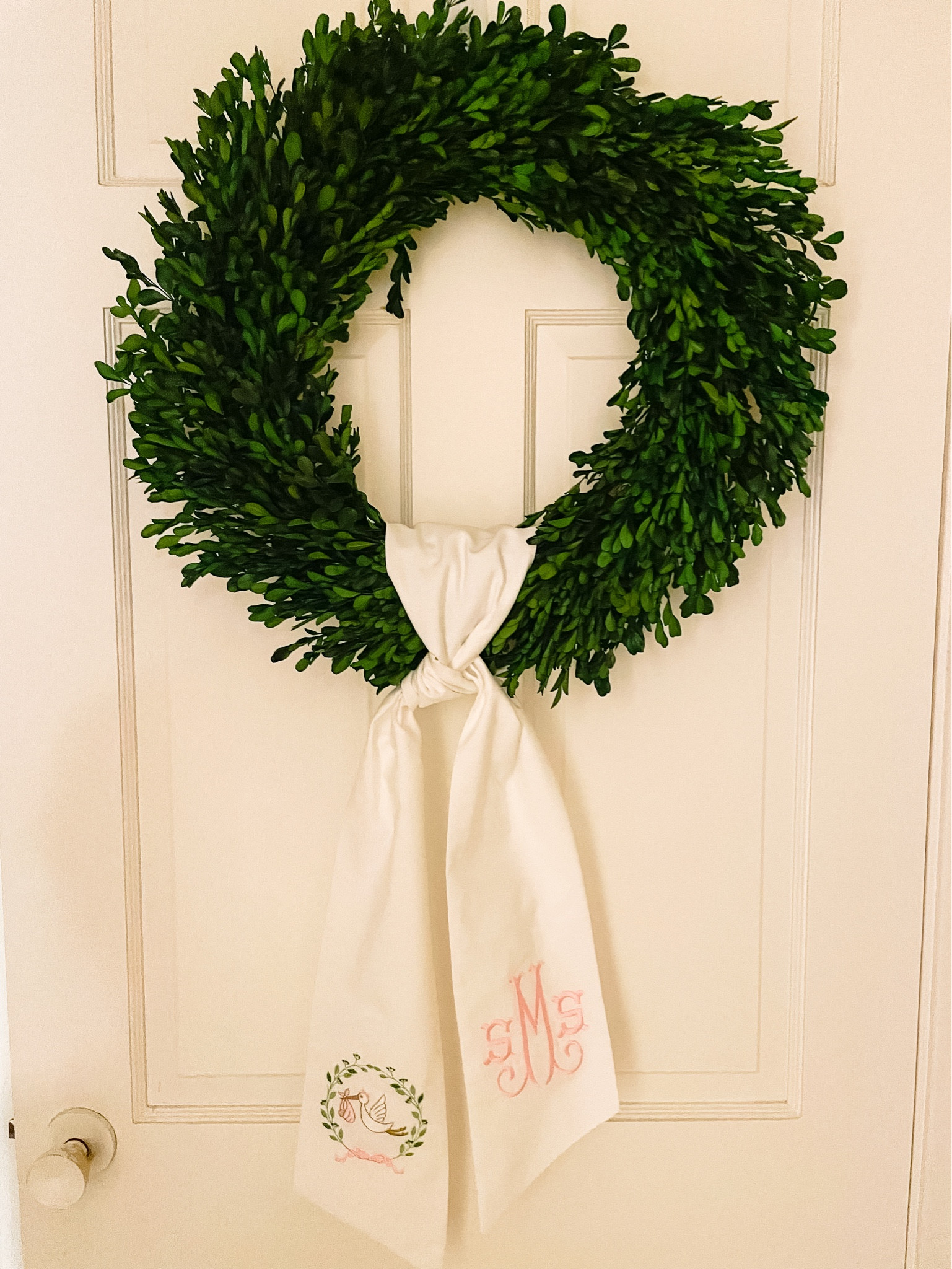 Boxwood wreath // wreath sash new baby // girl nursery 

#LTKbaby #LTKhome