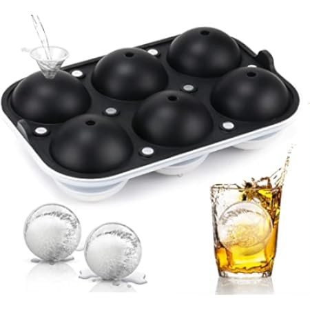 Ice Cube Tray, Sphere Ice Cube Mold with Lid & Square Large Ice Cube Tray for Freezer,Easy Fill and  | Amazon (US)