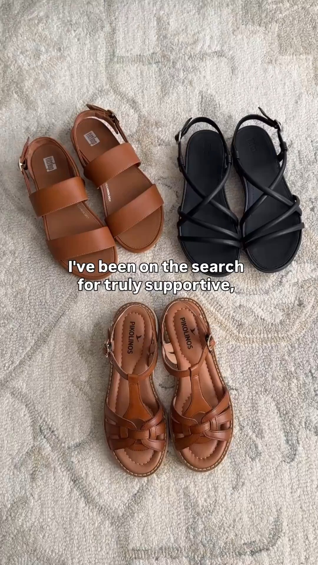 Pls watch video. All TTS but differs in width. I am trying on size 5 / 35. 
• fitflops thicker two strap style is normal width, use code WELCOME for 15% off a first order on Fitflop.com
• fitflops strappy black sandal runs wide at the straps 
• pikolinos felt tts
• crocs size down for half sizes. Crocs are great for leisurely wear but aren’t designed for full day walking and support like a brand like fitflop is

Europe trip, strappy sandals, crocs, pikolinos, fit flops, what to pack for summer travel, vacation shoes

#LTKTravel #LTKSeasonal