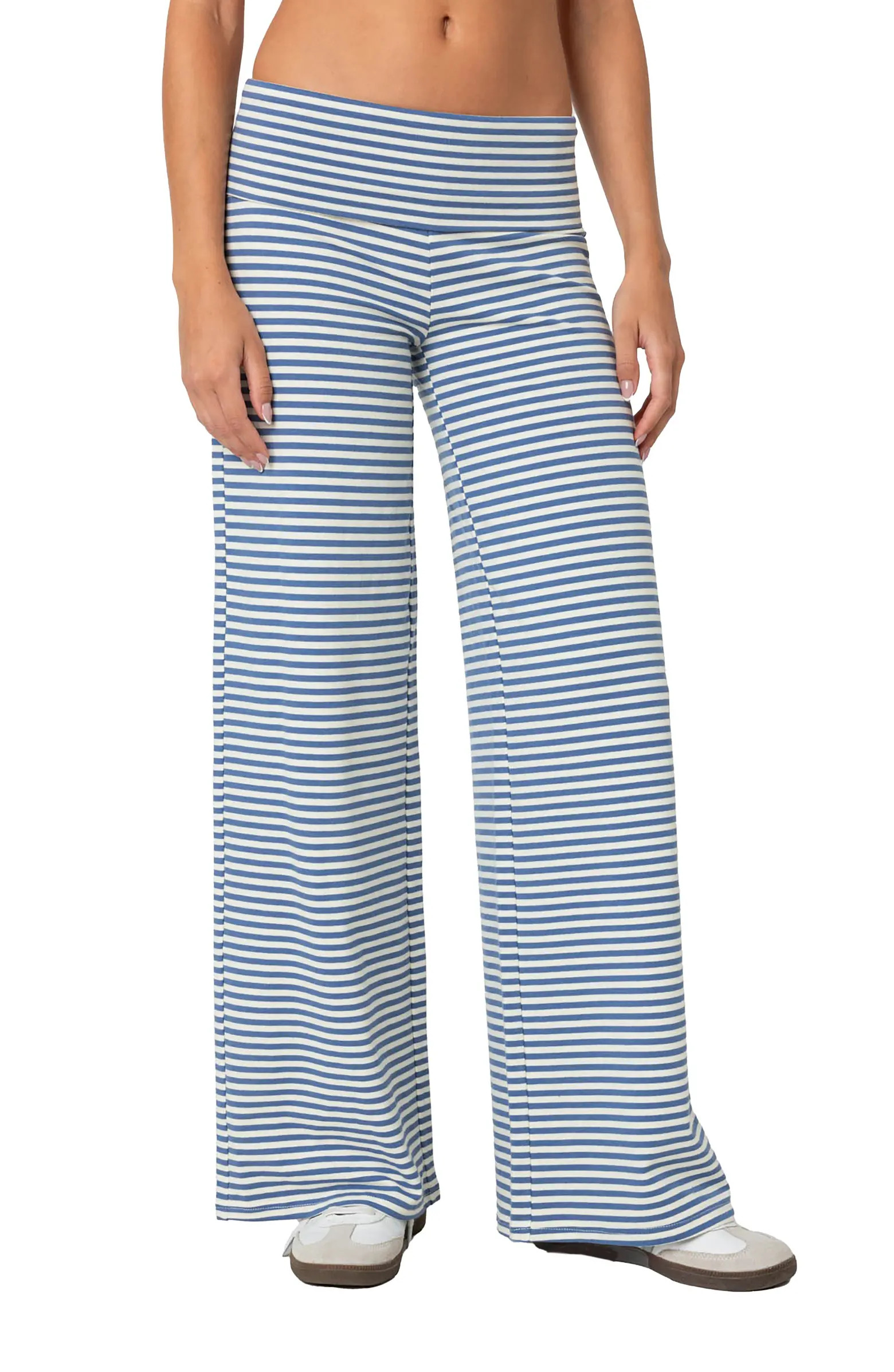 Lilah Stripe Foldover Pants | Nordstrom