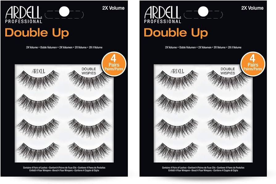 Ardell Double Up Wispies False Eyelashes - Double-Layered for Extra Volume & Dramatic Look, Natur... | Amazon (US)