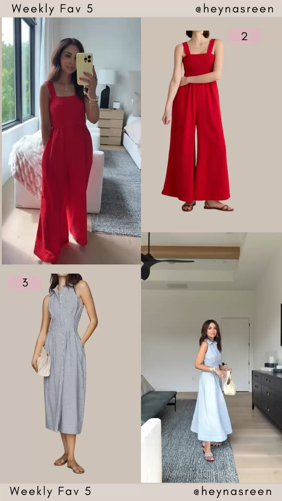 Fav 5:
#2: Quince jumpsuit 
#3: Anthropologie dress

#LTKActive