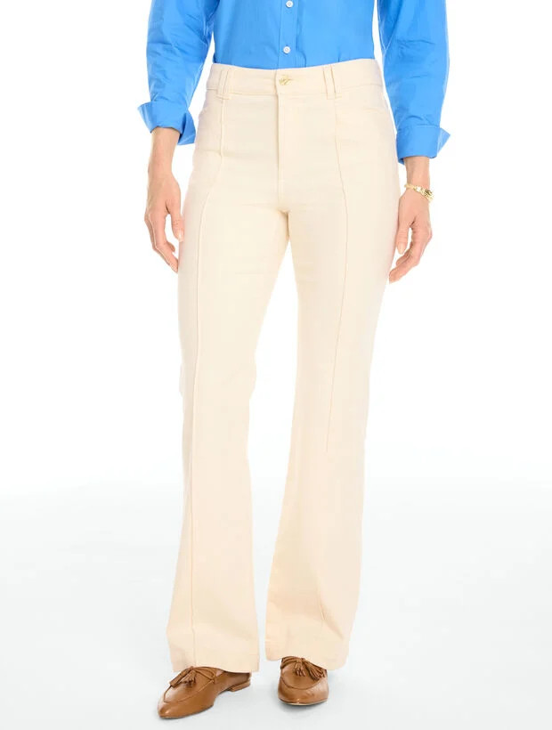 Flare Leg High Waist Pintuck Jeans | Talbots