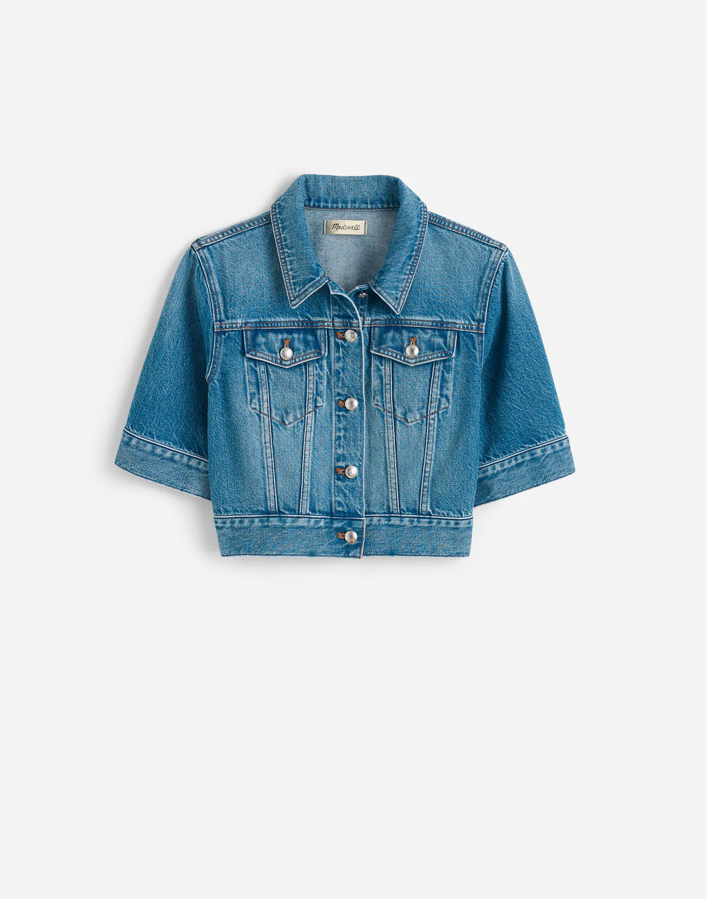 Shrunken Denim Trucker Jacket in Hazeldell Wash | Madewell