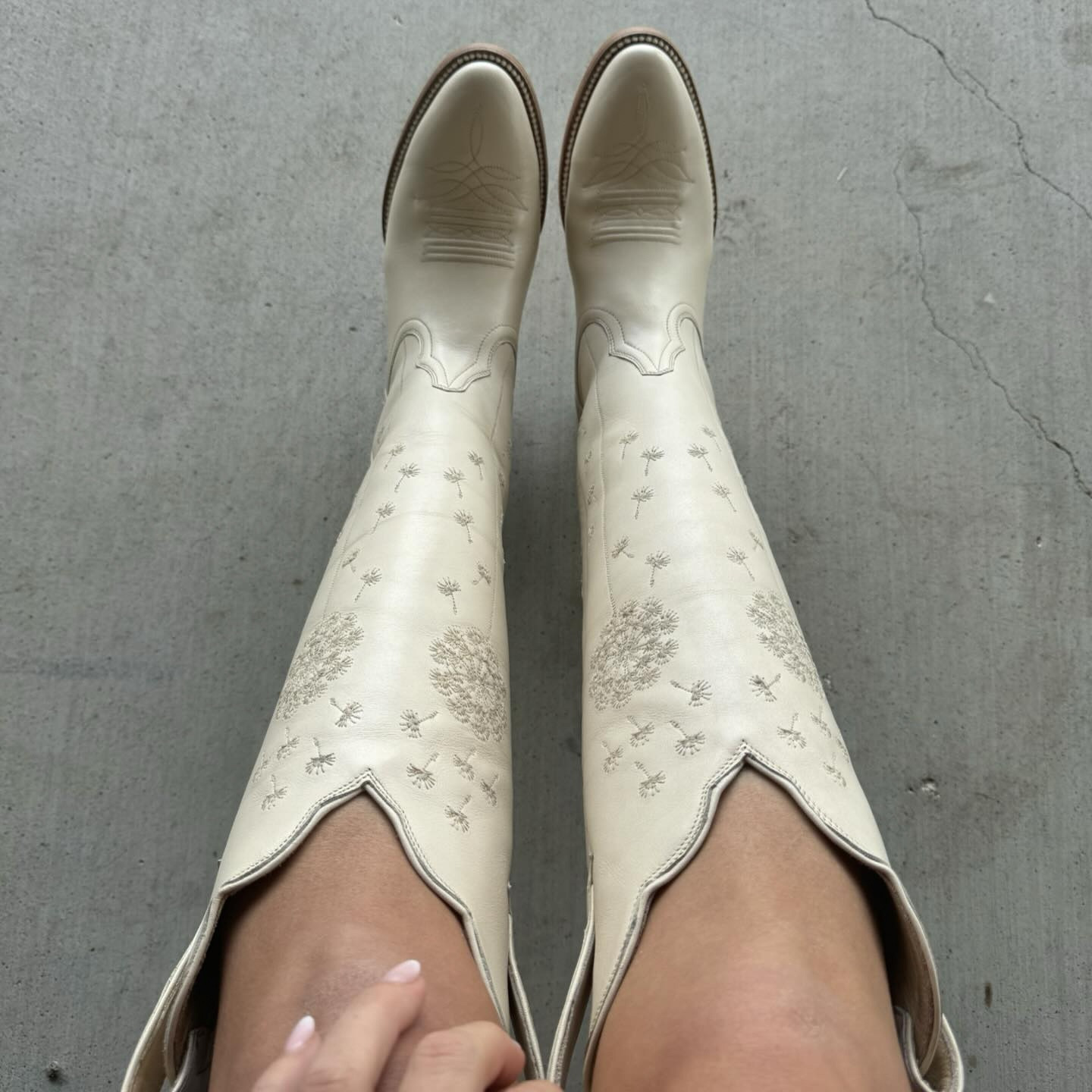 Today’s boot view! ✨ Dandelion Boots ✨

Handmade by skilled artisans, each pair is designed to be cherished for generations to come. 🥹
 

 
 
——————————————
#heirloomfield #boots #blue #pink #lavender
#cowgirlboots #cowboyboots #cowgirl  #cowboy
#cowgirlstyle #southern #western #ltkstyle #ltkshoecrush #ltkfamily #cowgirlchic #shopssmall #smallbusiness #smallbusinessowner #cowgirloutfit #ootd #fashion #outfit #outfitoftheday #westernfashion #westernboots #weddingshoes #weddingboots #westernwedding

#LTKFamily #LTKWedding #LTKShoeCrush