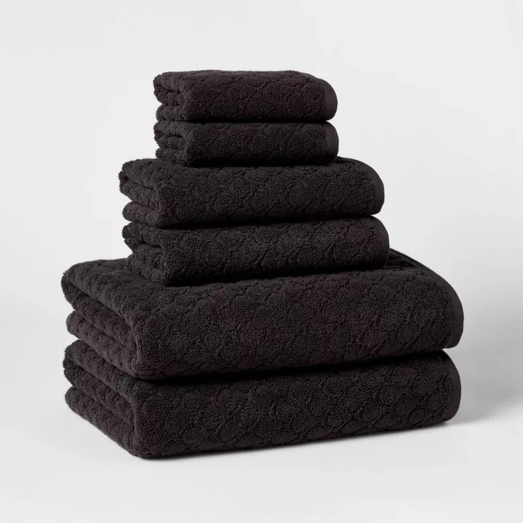 6pk Textured Bath Towel Set - Threshold™ | Target