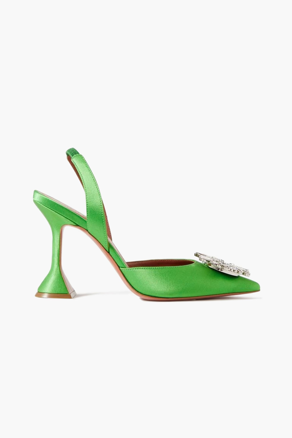 Begum 95 crystal-embellished satin slingback pumps | The Outnet (US and CA)