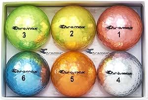 Chromax Metallic M5 Colored Golf Balls (Pack of 6) | Amazon (US)