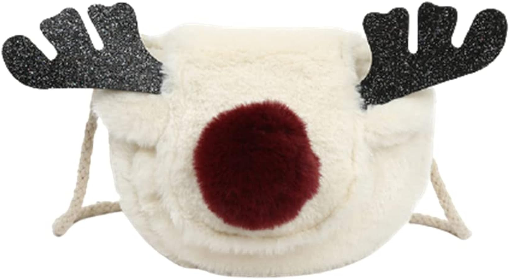 Cute Christmas Crossbody Cute Plush Animal Shoulder Bag Wallet Circle Crossbody Purse Lolita Bag ... | Amazon (US)