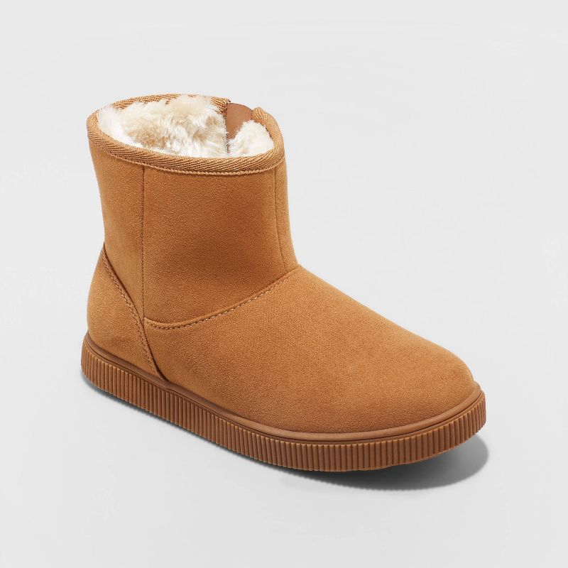 Girls' Holland Zipper Winter Shearling Style Boots - Cat & Jack™ | Target