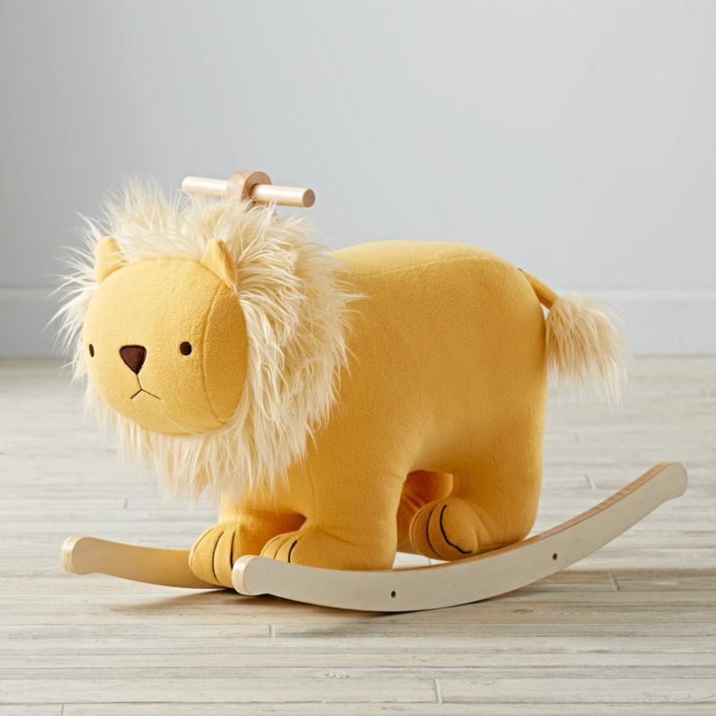 Plush Lion Rocking Horse + Reviews | Crate & Kids | Crate & Barrel
